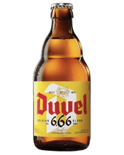  Duvel Blonde Ale 12 X 330ml  330mL The sunny, warm yellow design of the bottles already suggests it. This Duvel is&nbsp;mild, expressive and deliciously drinkable. No fewer than 6 different hop varieties are used for Duvel 6,66%: just like the classic Duvel, it’s based on the noble and exclusive hop varieties Saaz and Styrian Golding. The flavour is then balanced by adding four expertly selected hop varieties to the mix, which also involves the dry-hopping technique.
