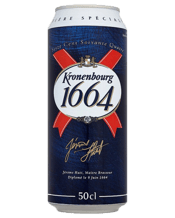  Kronenbourg 1664 French<br>Lager Cans 500ml  500mL Ooh la la! KRONENBOURG 1664 is distinguished by the use of the aromatic Strisselspalt hop - the 'caviar of hops', delivering a long, slow, satisfying taste. Hailing from historic Alsace province.