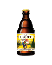  La Chouffe Belgium Blonde<br>Ale 12 X 330ml  330mL La Chouffe leaves citrus notes on the palate, followed by a refreshing, pleasantly spicy note, giving it a lovely lightness. With its 8% alcohol content and slightly hoppy taste, this golden beer has won over beer lovers from all over the world down the years.