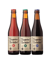  Rochefort 6, 8 & 10<br>Trappistes Mixed... 330mL Indulge in the Rochefort family by enjoying: 4 x Rochefort 6 330mL, 7.5% 4 x Rochefort 8 330mL, 9.2% 4 x Rochefort 10 330mL, 11.3% Since the late 1500's the Rochefort Abbey has been brewing these ales of distinction.