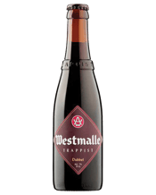 Westmalle Trappist Dubbel 12<br>X 330ml  330mL Westmalle Dubbel (7%) is a dark red-brown beer with a rich, complex taste thanks to re-fermentation in the bottle. You pick up touches of caramel, malt and fruity esters reminiscent of ripe banana. The beer pearls beneath a covering of dense, cream-coloured froth. A lovely lace pattern forms on the inside of the glass once emptied. The long, dry finish of this balanced, mild Trappist beer will stay with you.