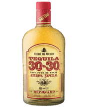 30-30 Tequila Reposado 100%<br>Agave 750ml 750mL Tequila Reposado 100% Agave 750mL is made from 7 to 9 year old agave plants to ensure peak sweetness and flavour, this Special Reserve is 100% Agave, and has been aged for 20 months. Bright gold in colour, with an intense complex aroma, with a spicy taste of vanilla and coffee. A great example of an aged tequila to be enjoyed on all occasions.
