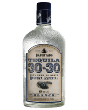 30-30 Tequila Blanco 100%<br>Agave 750ml 750ML Tequila 30-30 Blanco 100% Agave – 750mL<br>Crafted from hand-selected 7 to 9-year-old Blue Weber agave plants, Tequila 30-30 Blanco delivers exceptional sweetness and rich agave character. Bottled shortly after distillation to preserve its fresh, vibrant profile, this tequila boasts a bright, crystal-clear appearance.<br>On the nose, it opens with sweet agave and subtle peach aromas, while the palate is smooth and refined, with delicate citrus overtones. Exceptionally versatile, it can be enjoye