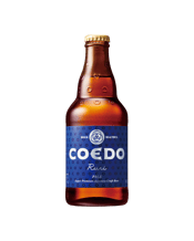  Coedo Ruri 333ml  333ML COEDO Ruri is an easy drinking Japanese Pilsner that pairs well with almost any dish. Its delicate balance of rich flavours and hoppy bitterness is light on the palate and deliciously satisfying.<br />COEDO is a truley authentic Japanese beer, brewed in a small town about 1 hr outside of Tokyo.<br />COEDO pride themselves on offering true Japanese craftsmanship that relies on patience, exquisite attention to detail and exception quality.