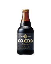  Coedo Shikkoku 333ml  333ML Shikkoku is a Japanese word that reflects the jet black colour of onyx, perfect for this enchantingly dark, slow-aged brew marked by an elegant and mellow flavour profile. Dark shadows contrast sharply with the brightness of its fine, tea-coloured head. Aromatic hops surround the nose. COEDO Shikkoku is created with two variations of black malt which are combined with six other malt varieties, making for a black lager that is smooth, light and balanced - never cloying.