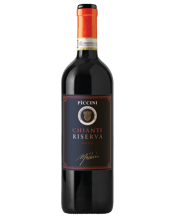  Piccini Chianti Riserva Docg<br>2020  750ML Powerful aromas of ripe cherry, hints of spice and woody notes.<br>Flavour- Soft tannins and long finish.<br>Recommended with- Ideal with red meats, roast and cheeses.<br>Serving Temperature- 16 minus 18 degrees C.