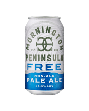 Mornington Peninsula Brewery<br>Free Non-alc Pale... 375mL Mornington Free is a non-alcoholic Pale Ale brewed with a unique recipe to ferment to less than 0.5% ABV while retaining full-bodied taste and bold passionfruit and citrus aromas. Pouring light golden, this deliciously easy-going beer is balanced and refreshing.