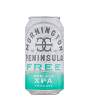  Mornington Peninsula Brewery<br>Free Non-alc Xpa... 375mL Mornington Free XPA is a non-alcoholic fruit bomb featuring passionfruit, mango and pineapple notes. Brewed with a unique recipe to ferment to less than 0.5% ABV, this full-flavoured beer pours light golden with full taste and balanced bitterness but without the booze.