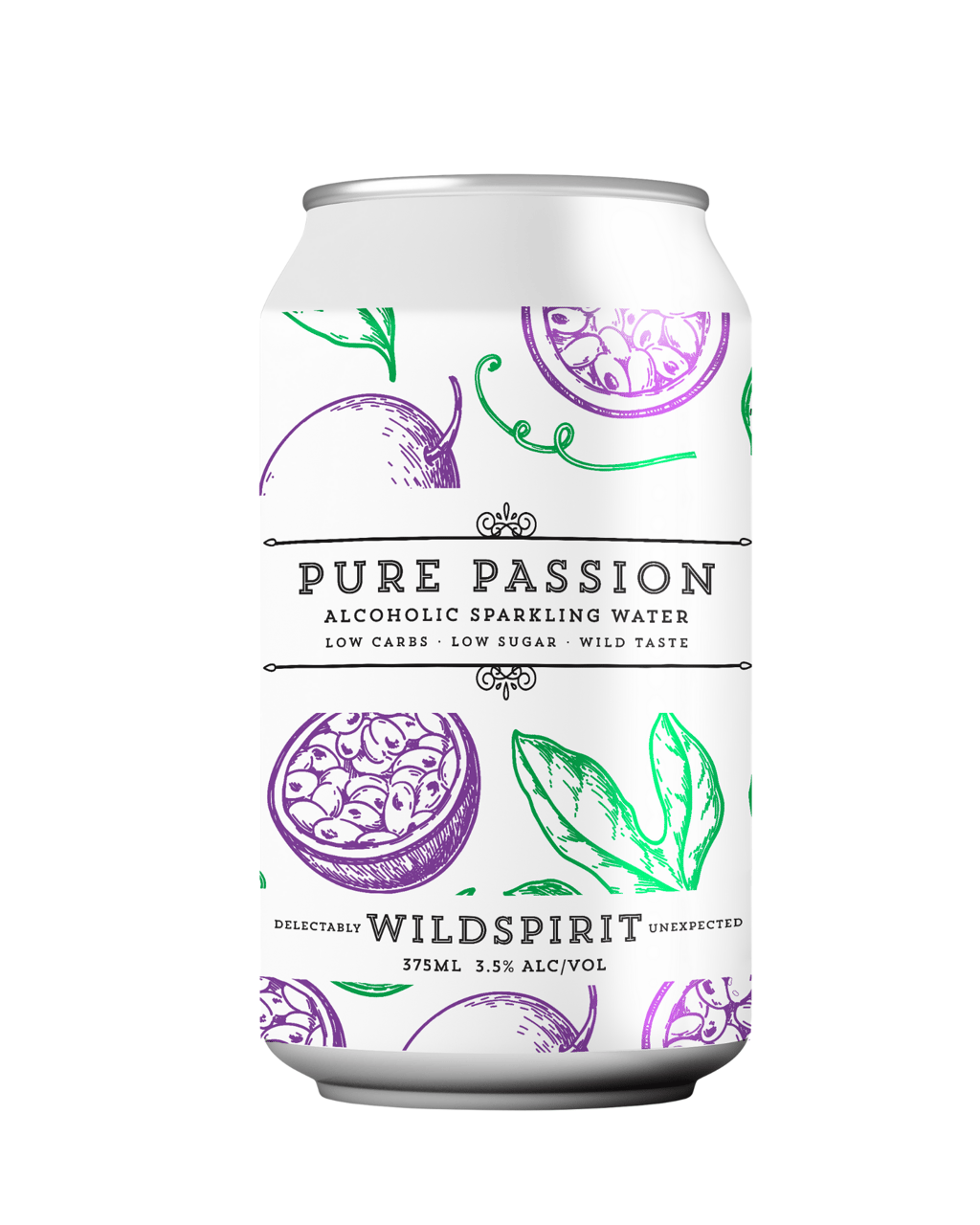 Wildspirit Distilling Co Pure Passion Alcoholic Sparkling Water Cans