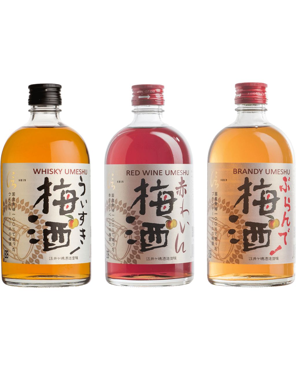 Japanese Umeshu Set Whisky Brandy Red Wine 500mL Boozy