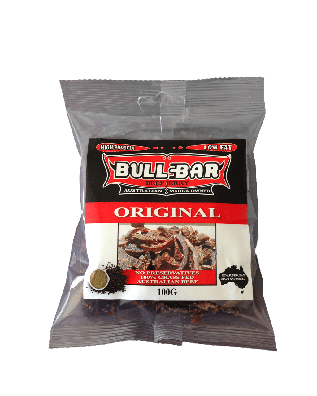 Buy Bullbar Beef Jerky Original 100g X 10 Packets (1kg) Online (Lowest