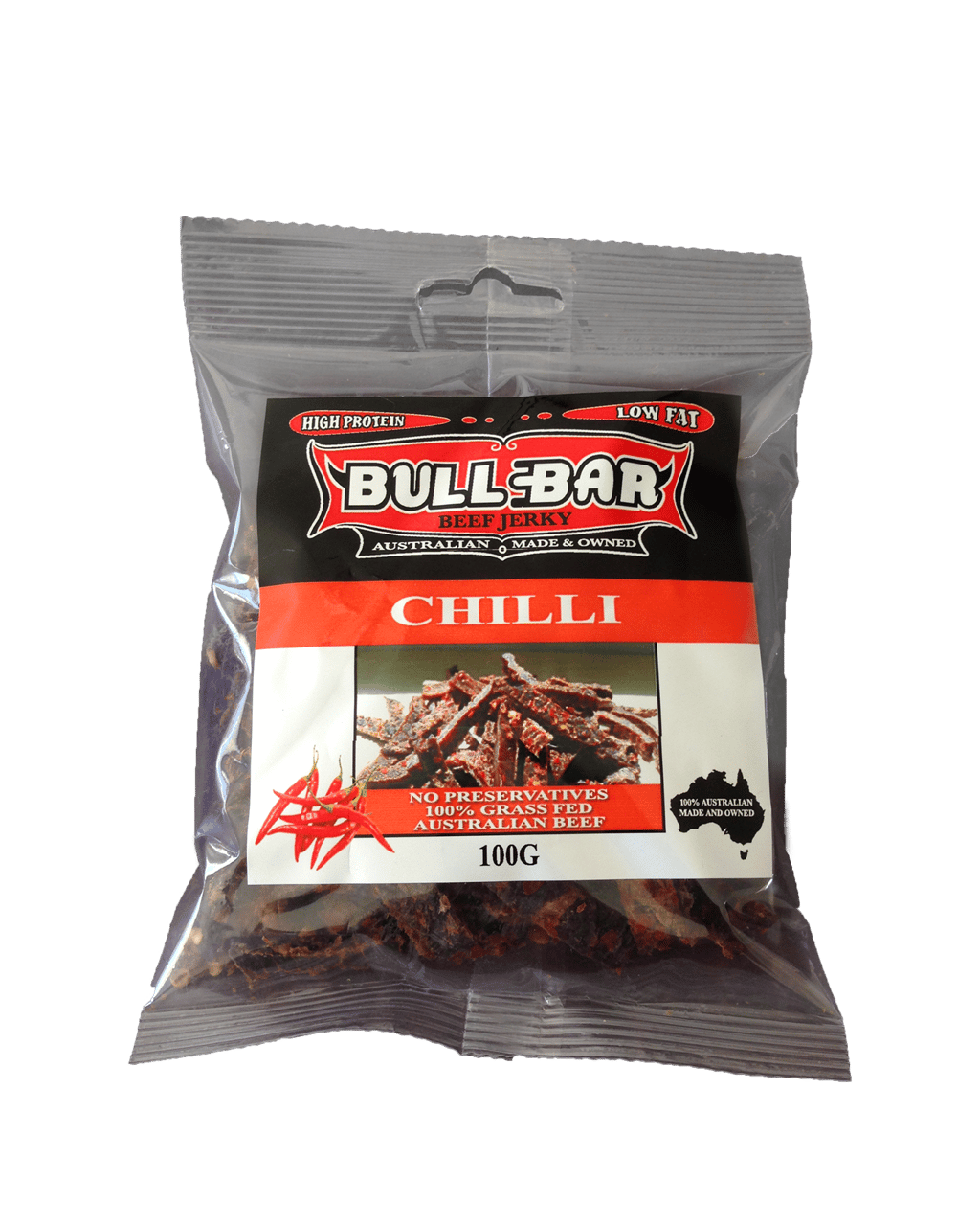 Buy Bullbar Beef Jerky Chilli 100g X 10 Packets (1kg) Online (Lowest
