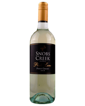  Snobs Creek Park Lane Pinot<br>Grigio 2018  750mL A true expression of the variety with aromas of pear, stone fruit and honeysuckle. Crisp and medium-bodied, the flavours of quince and spice are framed by clean acidity. A true crowd pleaser with a seductive finish
