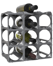  Stakrax 12 Bottle Wine Rack<br>- Silver... 24cm x 10.5cm x Australian designed and made modular wine storage that can be made into any size or shape. Revolutionary design Fits any space Build one bottle at a time Easy to build and dismantle Accepts Most Size Bottles