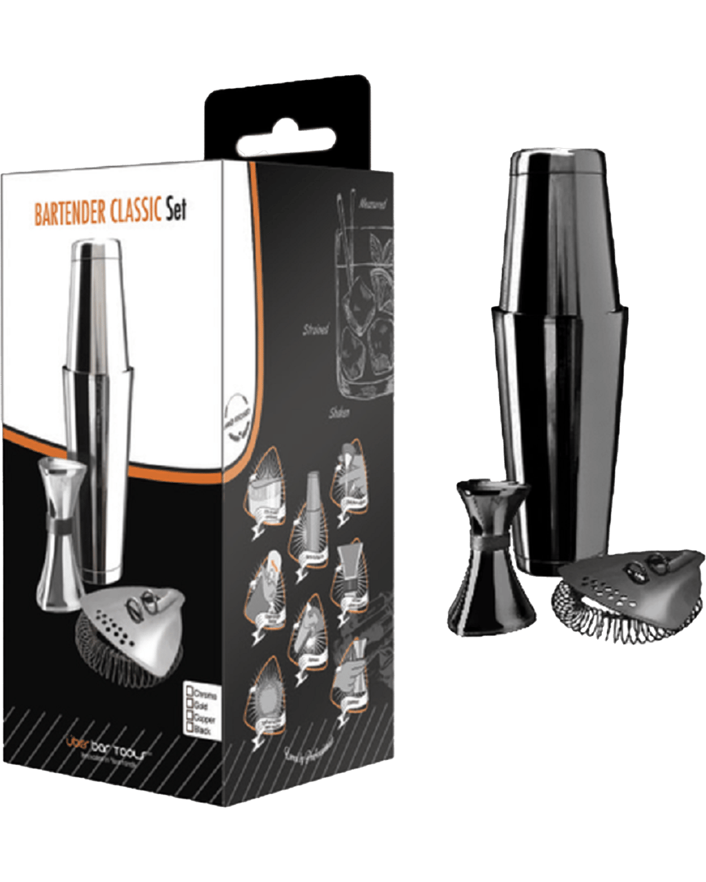 Buy Uber Bar Tools Bartender Classic Set Black Online (Lowest Price