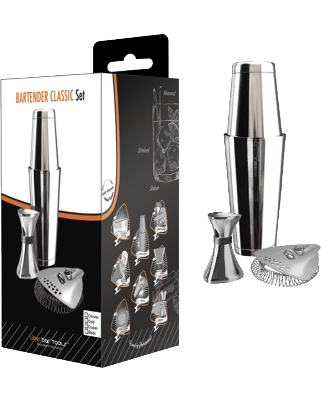 Buy Uber Bar Tools Über Bar Tools Bartender Classic Set Chrome Online