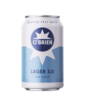  O'brien Lager 3.0 Can 375ml  375ML Full-bodied and flavoursome, our O’Brien Lager 3.0 is a naturally brewed mid-strength beer. Crisp and clean, the pronounced malt characters are complemented perfectly with a sharp hop freshness.