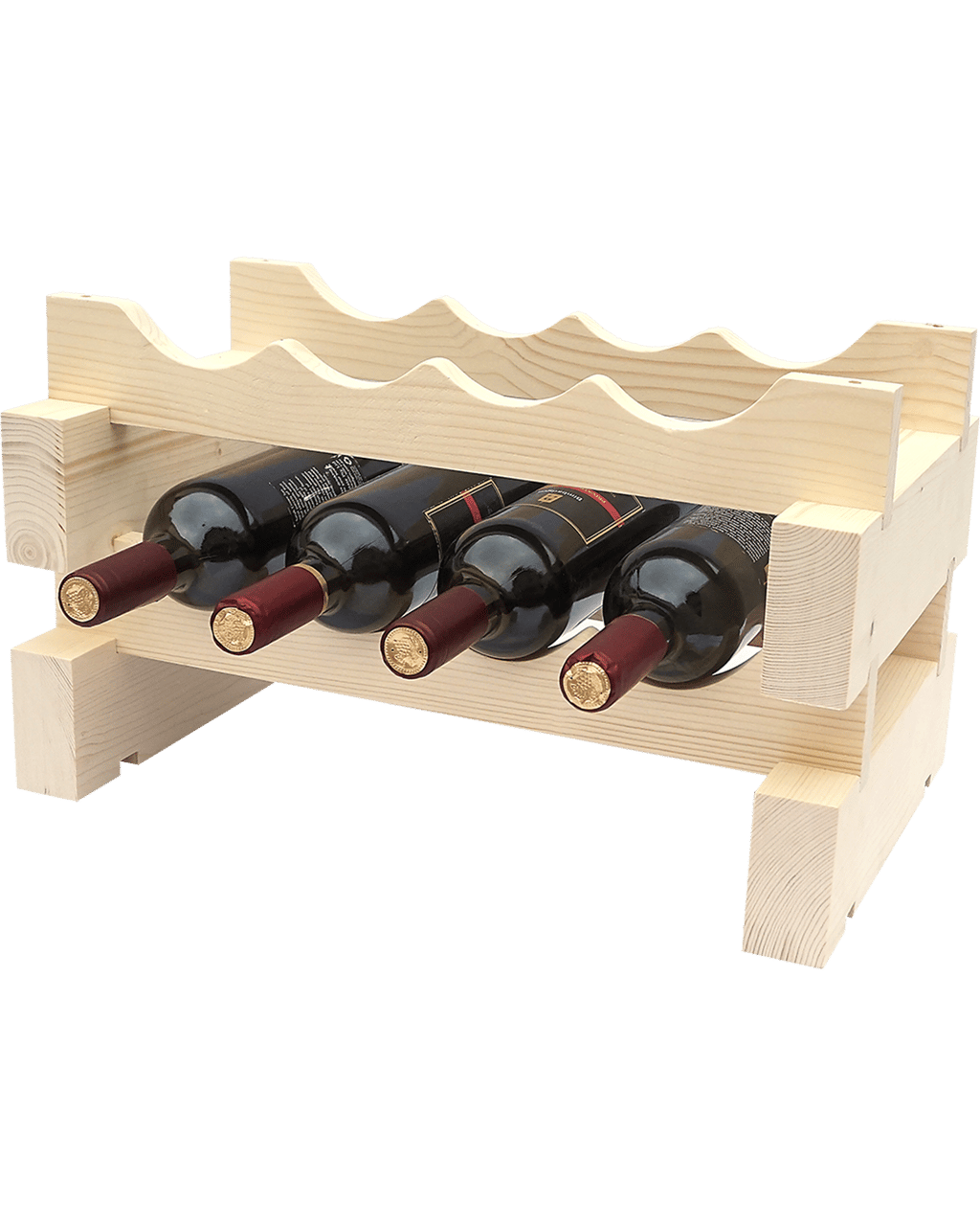 Wine Stash 4 Bottle Modular Wine Rack Boozy
