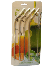  Bovec Oneworld Stainless<br>Steel Straw 4 Pack   A simple way to do the world some good. &nbsp; Four (4) bent Stainless steel straws with one (1) nylon bristle cleaning brush.Metal stainless steel straws are good for the environment, reducing single-use plastics which pollute our planet.Food-grade 18/8 metal, No metal aftertaste, BPA Free, bent design for easy sipping.Stainless steel straws are easy to clean, dishwasher safe, rust and scratch proof. &nbsp; FREE SHIPPING!