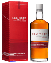  Armorik Sherry Cask French<br>Single Malt Whisky... 700mL Matured fully in sherry casks, this expression of the Armorik spirit develops spicy notes and candied fruit aromas enhancing its naturally fruity DNA. This single malt brings together Breton and Andalusian influences for a generous taste. MATURATION:&nbsp;Olorosso sherry casks NOSE: Elegant and rich. Influenced by the oloroso sherry rich aromas. Vanilla and lemon notes bring a delicate freshness with a touch of mint PALATE: Nicely balanced and very round. Caramel sweets and more sherry aromas FINISH:
