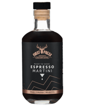  First Press Coffee Espresso<br>Martini 500ml  500ML Bring the cocktail bar into your living room. A fateful blend of our specialty cold drip coffee and Australian vodka delivers a smooth, bold and convenient cocktail.<br>Designed to give you the confidence that your guests are getting a premium bar quality cocktail,this bottle contains 5martinis that are sure to impress.<br>Ready to shake things up? All you need to do is fill your cocktail shaker with ice &amp; pour in 100ml per serving required. Shake like you mean it &amp; strain into a coupe,