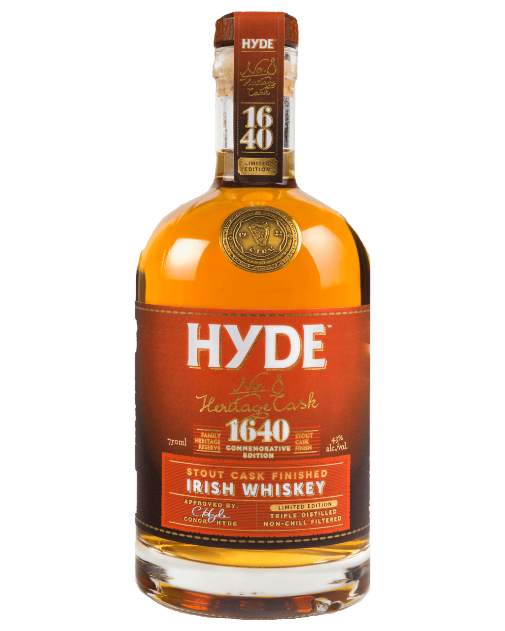 Hyde Irish Whiskey No 8 Stout Cask Finish Irish Whiskey - Boozy