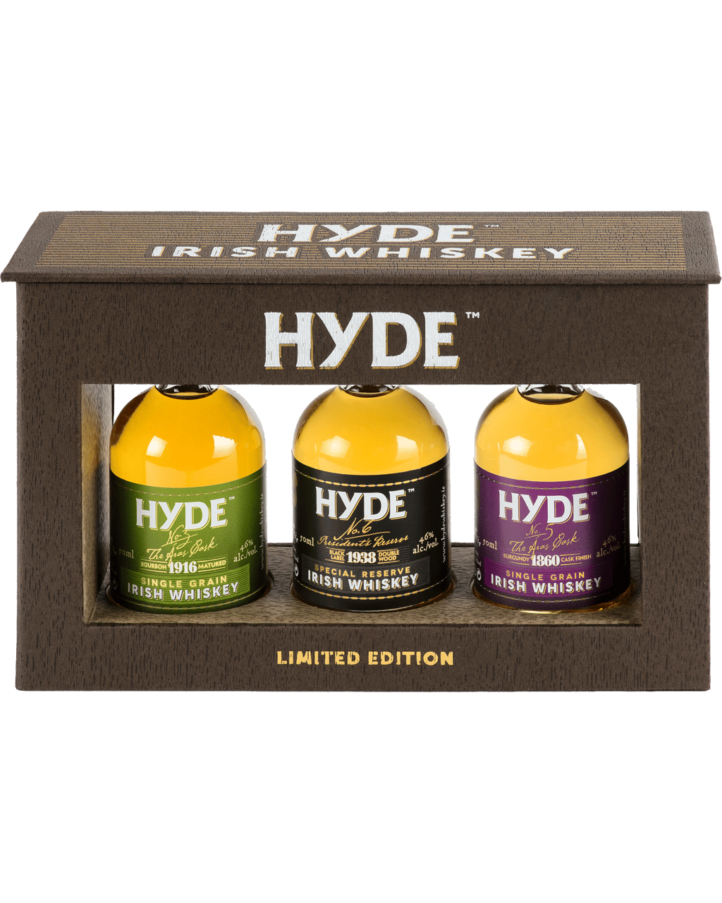Hyde Irish Whiskey Tasting Pack 3 X 50mL Boozy