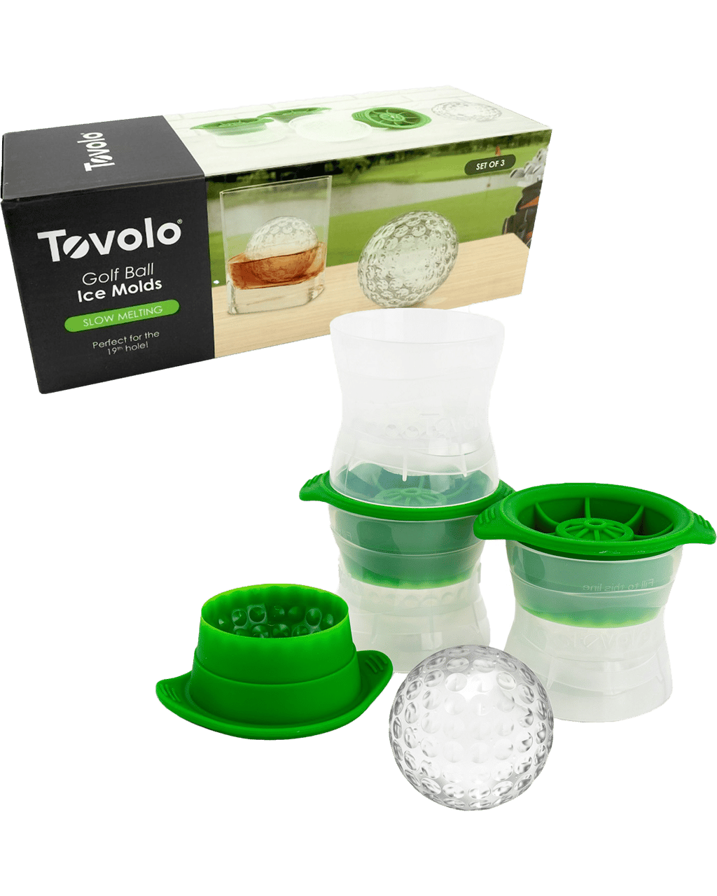 Tovolo Slow-Melting Highball Ice Molds, Set of 2