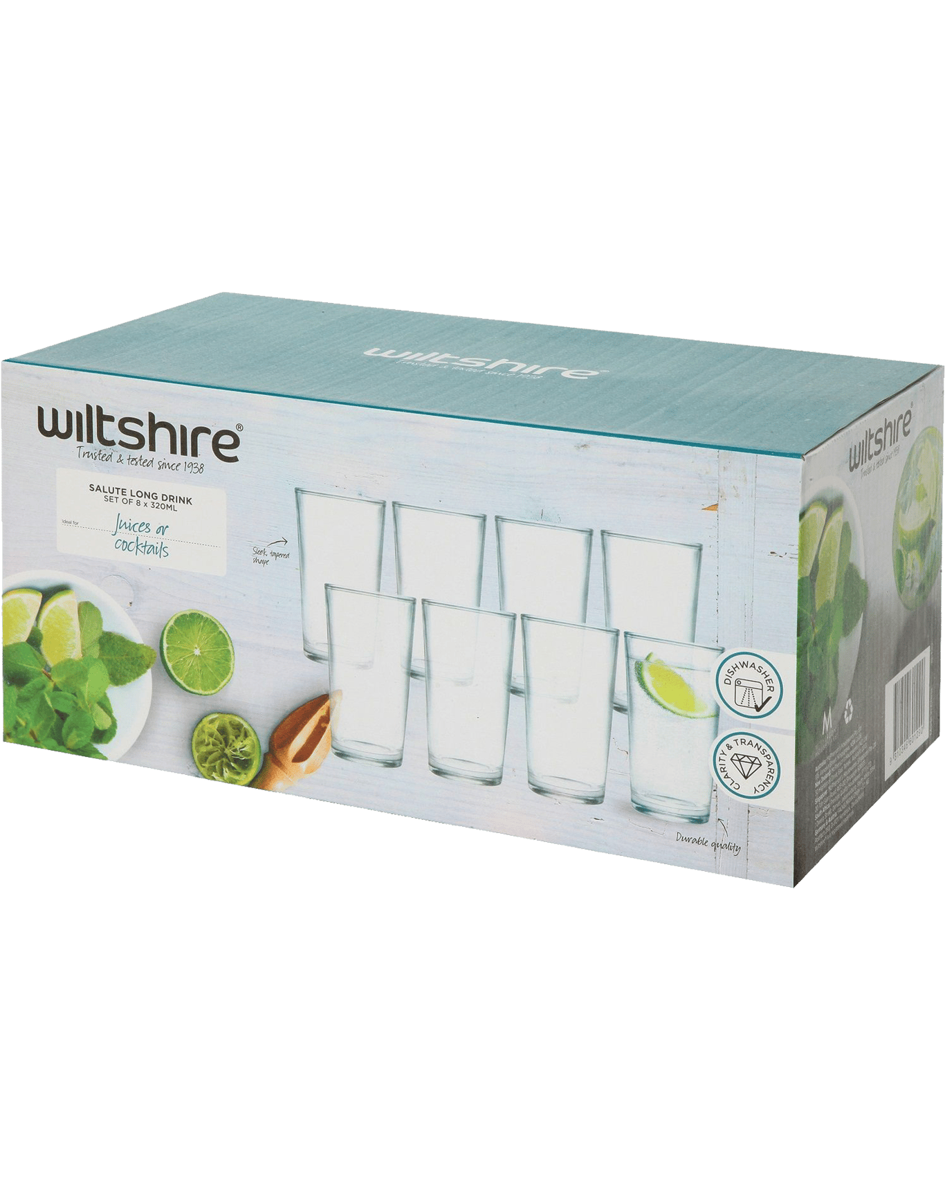 Buy Wiltshire Salute Long Drink Glasses 320ml Set Of 8 Online (Lowest prices in Australia) Dan