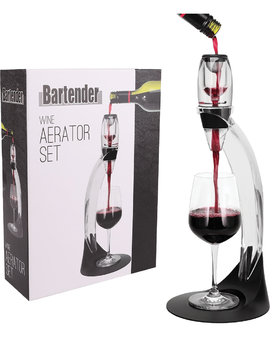 Buy Bartender Red Wine Aerator Set With Pouring Stand Online (Lowest
