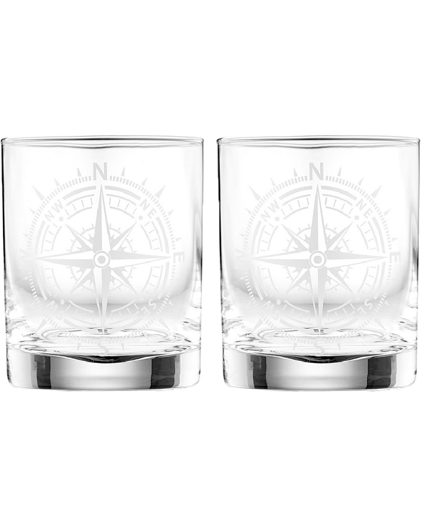Buy Tempa Atticus Set 2 Whiskey Glasses Compass Online (Lowest Price