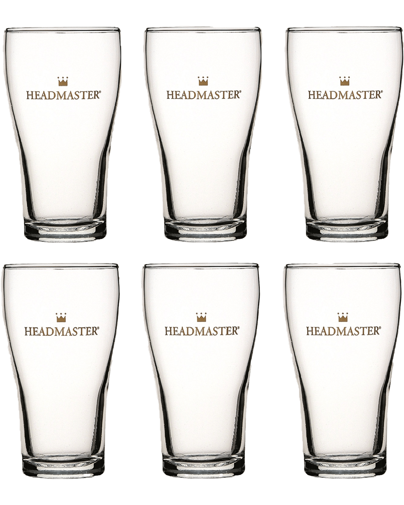 Buy Crown Nucleated Headmaster Beer Schooner Glasses 425ml Set Of 6 Online Lowest Price 8905