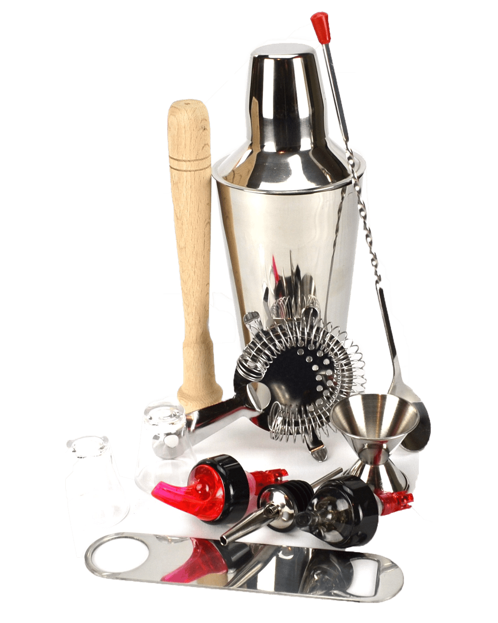 Purplespoilz 10 Piece Cocktail Set With Posi Pour Pourers And Free Bar