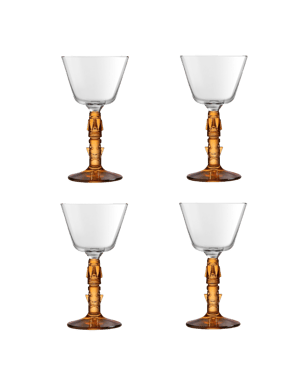 Libbey Tiki Mai Tai Set of 4 Wine Glasses 