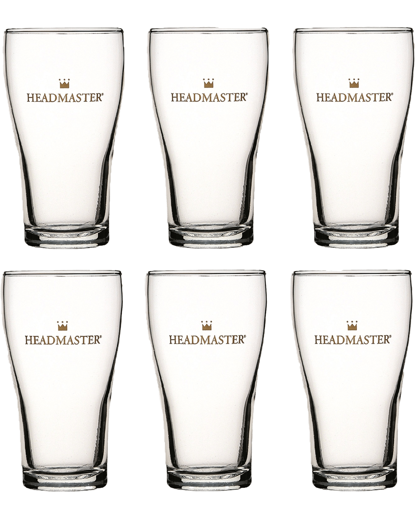 Buy Crown Nucleated Headmaster Beer Schooner Glasses 425ml Online (Low ...