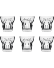  Crown Coca Cola Inca Old<br>Fashioned Glass... 266ML These Licensed Coca Cola glasses would look great in any bar or kitchen !<br />Coca Cola Inca Old Fashioned Glasses<br />266ml capacity<br />Measure approx. 8.5cm in height x 9cm diamater across top.