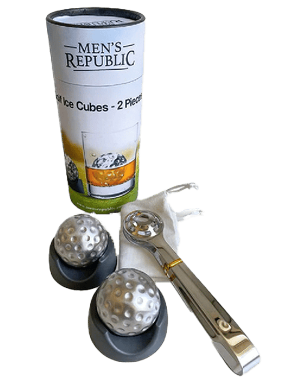 Men's Republic Stainless Steel Golf Ball Ice Cubes Set (unbeatable 