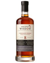  Ancient Wisdom Chocolate<br>Whisky 700ml  700ML THE BIRTH OF CHOCOLATE WHISKYOur chocolate whisky is crafted through a meticulous process that begins with the selection of premium cocoa paste and cocoa butter sourced from around the world. These ingredients are carefully toasted and stored in French oak barrels. New-make whisky is then added to barrels previously containing cocoa extract, which are hand-plunged and left to mature for several years. During ageing, the cocoa flavours develop earthy, nutty notes. The blend is carefully filtered