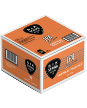 Six String Brewing Co.<br>Tropical Pale Ale... 375ML A hoppy beer with fresh hop character led by tropical fruits, pineapple and passionfruit and balanced by mellow malt flavours. Super refreshing and easy to drink, perfect as a thirst quencher on a hot day.