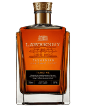  Lawrenny 'tarkine' Tasmanian<br>Single Malt Whisky... 700ML The Tarkine is one of the world’s last untouched wilderness regions, where ancient Huon Pines rise from mist-covered valleys. This bold Tasmanian Single Malt carries the character of that wild landscape.<br>From the first sip, the distinctive lift of Huon Pine weaves through earthy roasted malt, salted pistachio and stewed apricot. The palate echoes a walk through temperate rainforest – wet slate, heathery smoke and a lingering depth of peat.<br>Hints of sarsaparilla, peppermint and dark pumpern