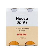  Batch & Co Noosa Spritz<br>Double Grapefruit... 250ML This citrus driven Spritz combines a perfect blend of Pink & White Grapefruit zest finished with a blush Rose.