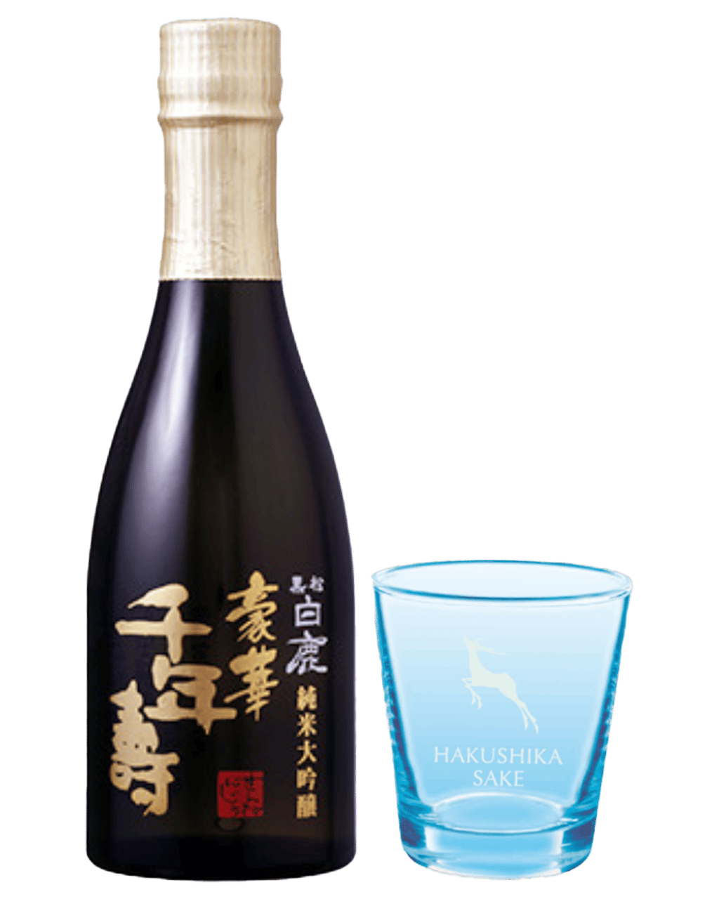 Buy Hakushika Chotokusen Kuromatsu Goka Sennenju Junmai Daiginjo Japanese Sake With A Glass