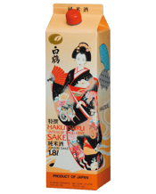  Hakutsuru Junmai Japanese<br>Sake Pack 1800ml  1800ML It is characterized by its well-matured, full-bodied taste and mellow reverberation. Beautiful Japanese classic lady print catches a lot of attention.