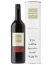  Cellar 17 Belvoir Shiraz -<br>Belvoir Cylinder   Belvoir Wine Cylinder which reads “If You Could Taste Appreciation, It Would Taste Like This”.<br>A single vineyard Shiraz from the renowned Bendigo wine region. This full bodied wine offers an abundance of upfront red fruit flavours with plum and spicy overtones that continue through the pallet. Well integrated soft and elegant tannins are added through maturation in French and American Oak. The winemaker, Ian Hall, is an artisan winemaker who has been producing award-winning wines for over 25