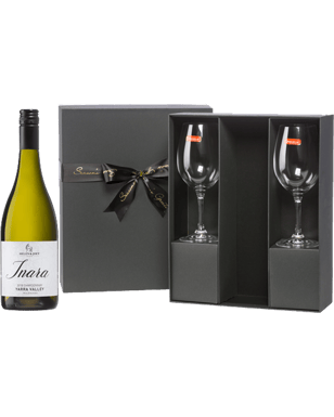 Helen & Joey Inara Chardonnay Christmas Premium Black Gift Box & Glasses Set