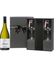  Cellar 17 Helen & Joey Inara<br>Chardonnay... 750ML Premium Black Gift Box<br>Adorned With Birthday Ribbon &amp; Bow<br>2 Spiegelau Lead Free Crystal Wine Glasses<br>The Inara Chardonnay has layers of complexity on both the nose and the palate. Classic cool climate Chardonnay characteristics of just ripe stone fruit are supported by toasty oak and a hint of toffee. This Yarra Valley wine has a textured, creamy mouthfeel and shines in its youth, versatility, refreshing and approachable taste.