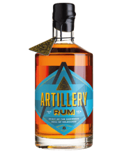  Artillery 8yo Rum  700mL Aged 8 years in the West Indies with final maturation locally in small Oloroso Sherry casks, our premium crafted rum oozes with aromatics of homemade pound cake and maple rice pudding, all complimented by a long toffee-cocoa palate, subtle apricot, ginger and an orange peel finish.