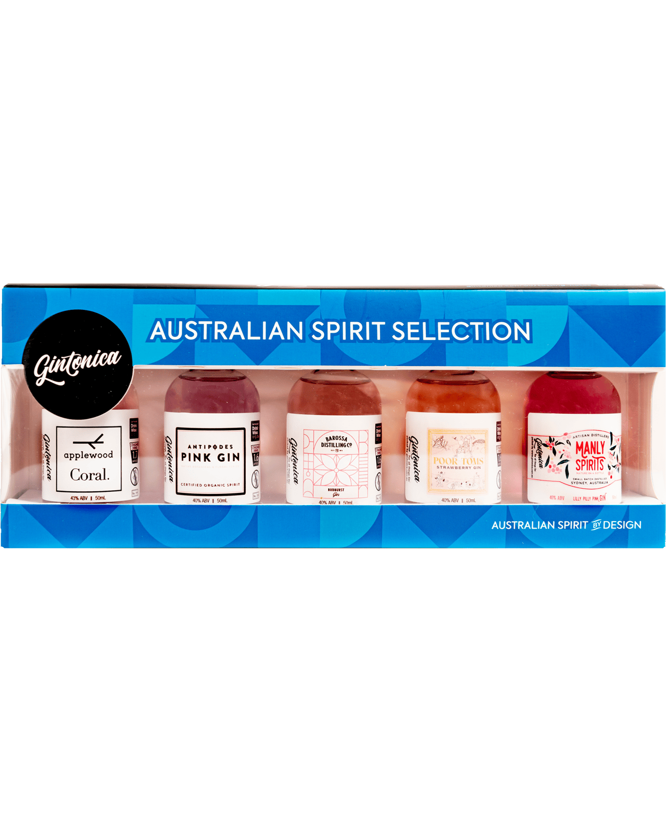 Buy Gintonica Australian 'pretty In Pink' Gin Tasting Pack 5 X 50ml