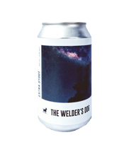 The Welder's Dog Extra Stout<br>355ml 355mL Pours ink black with rich coffee and dark chocolate sweetness balanced by roasted malt and bitter cocoa flavours. A complex stout given a full body by plenty of malted oats that drinks above its station.