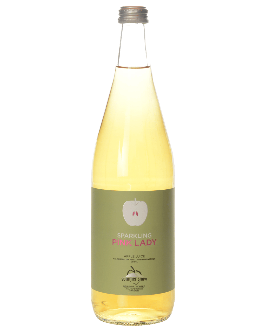 Summer Snow Juice Sparkling Pink Lady Apple Juice 750mL Boozy